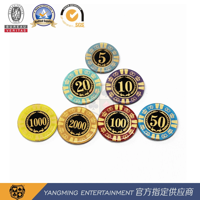 Acrylic Crystal Poker Anti-Counterfeiting Casino Chips Spot Ym-Cp01-2