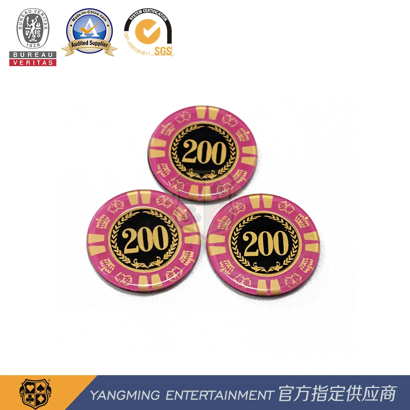 Acrylic Crystal Poker Anti-Counterfeiting Casino Chips Spot Ym-Cp01-2