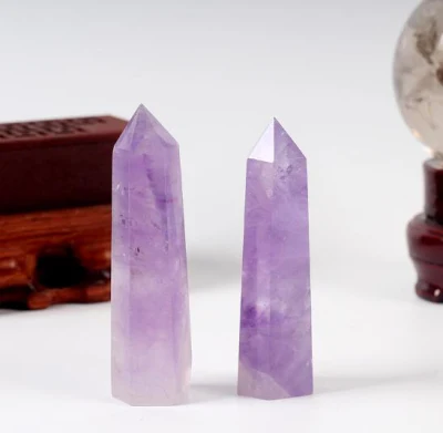 Natürliche klare Amethyst-Kristallstäbe, Amethyst-Felsen-Lila-Kristallstäbe