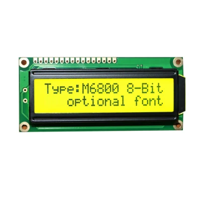 Standardprodukt-Chip-on-Board-Monochrom-Flüssigkristallanzeige mit 16 x 2 Zeichen